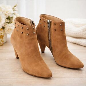 Loeffler Randall Tilly Ankle Boots Brown Suede Made In Italy W/ Box Size 6B